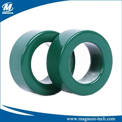 Núcleo toroidal revestido verde Mn-Zn